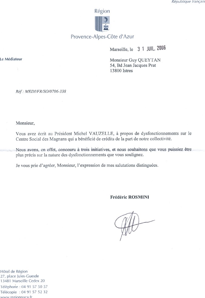 Michel VAUZELLES s'intéresse aux Magnans !