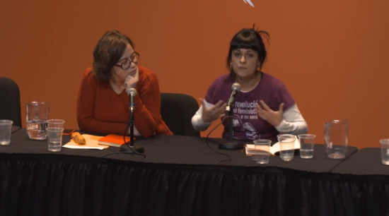 Anna Gabriel et Eulàlia Reguant (CUP) expliquent la situation en Catalogne (et en français) au congrès de Québec Solidaire