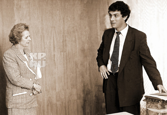Nemtsov avec Margaret Thatcher en 1993