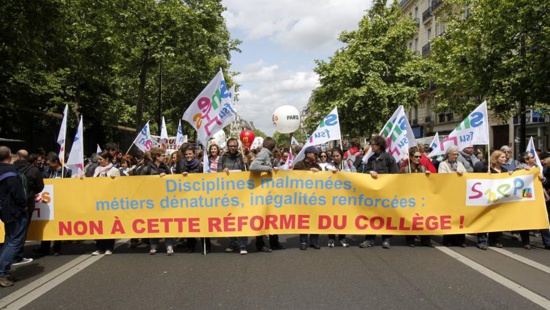 Plus de la moitié des professeurs en grève dans les collèges Plus de la moitié des professeurs en grève dans les collèges