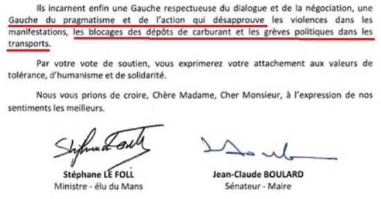 Défaite de la "Gauche du pragmatisme" et de Stéphane Le Foll (ministre PS de l'Agriculture)