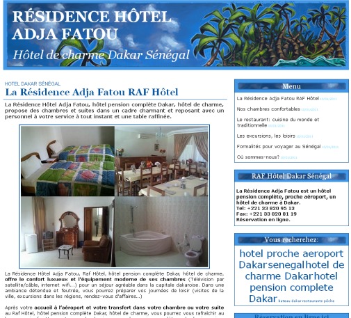 Résidence Hôtel Adja Fatou Dakar Sénégal Résidence Hôtel Adja Fatou Dakar Sénégal