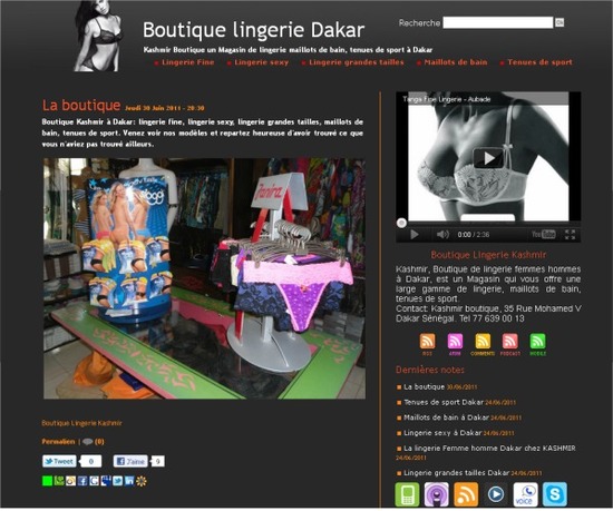 Sortir à Dakar: Kashmir lingerie
