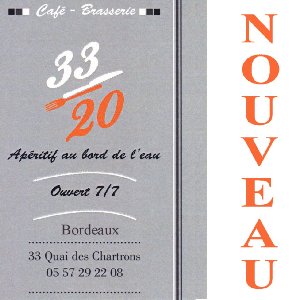 Le 33/20 chez Jean-Bernard, restaurant à Bordeaux Chartrons