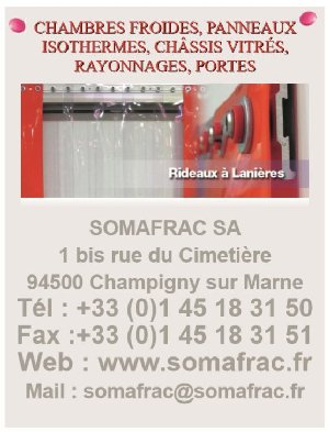 Somafrac Paris: chambres froides et stockage agro-alimentaire