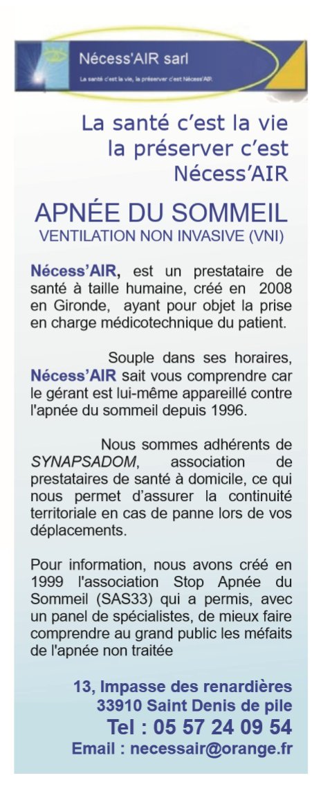 Necess Air - Apnée du sommeil Necess Air - Apnée du sommeil