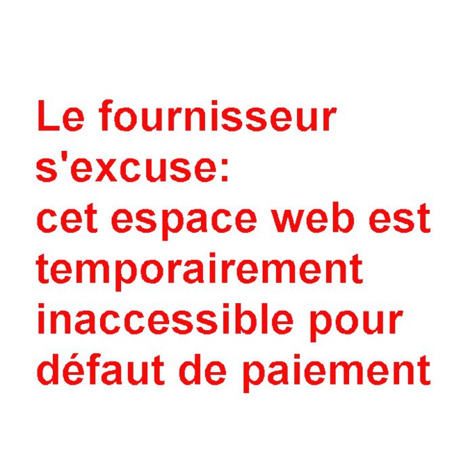 Espace web temporrairement inaccessible Espace web temporrairement inaccessible