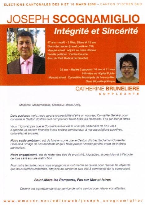 Elections cantonales des 9 et 16 mars 2008