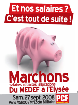 27 septembre : Marche pour les salaires et le pouvoir d’achat