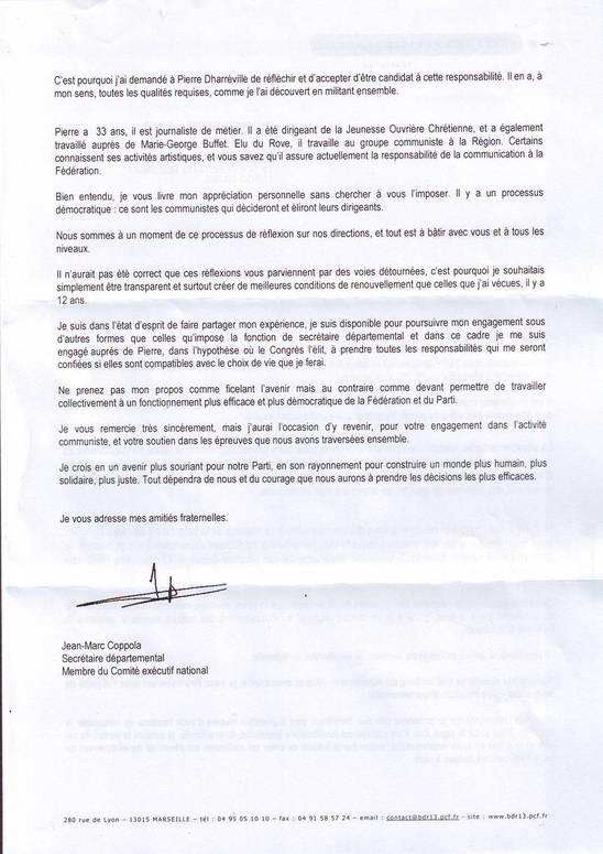 Carton rouge à Jean Marc Coppola, secrétaire départemental du PCF 13