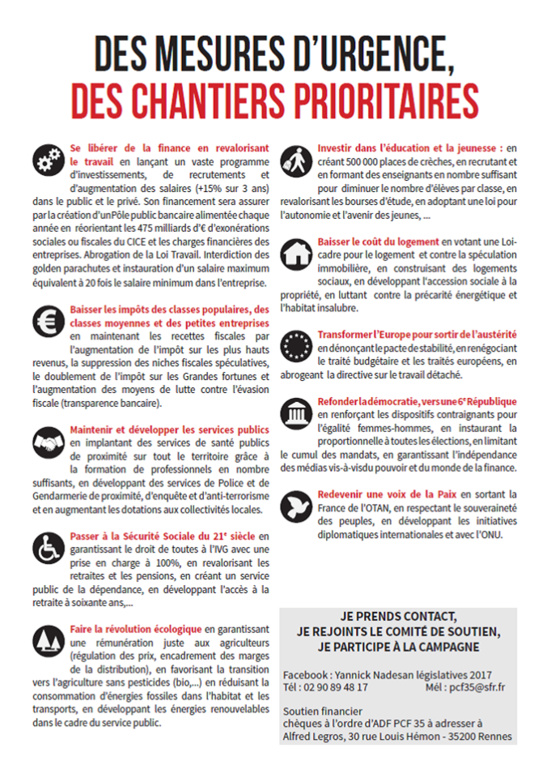 Yannick Nadesan (PCF) candidat dans la 3e circonscription de l'Ille et Vilaine (35)