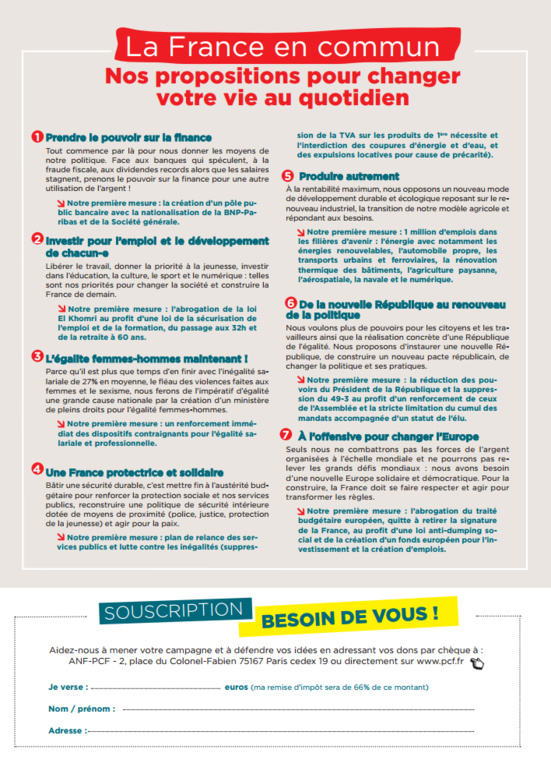 En 2017, votre avenir est en jeu, les communistes s'adressent à vous