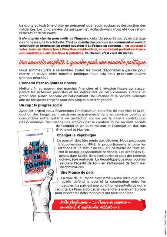 Nous sommes une majorité à vouloir le progrès social, écologique et démocratique (PCF)