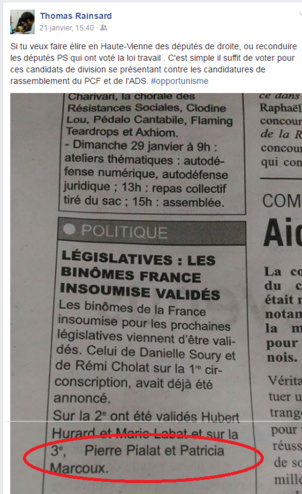 Guerre fratricide en Haute-Vienne, "communistes" (in)soumis contre communistes du PCF Guerre fratricide en Haute-Vienne, "communistes" (in)soumis contre communistes du PCF