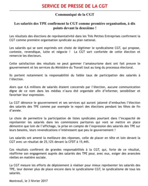 La CGT arrive en tête chez les salariés des TPE, loin devant la CFDT La CGT arrive en tête chez les salariés des TPE, loin devant la CFDT