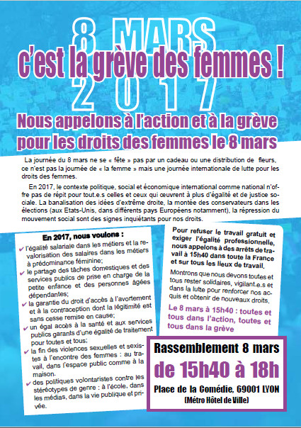Grève des femmes pour l'Egalité 8 mars 15h40