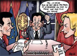 Sarkozy minable face à la crise