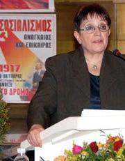 Aleka Papariga réélue à la tête du Parti communiste Grec (KKE)