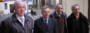 Guy Queytan (PG) André François (PG), Jacky Chevalier (PCF) et Serge Bosansky (PCF)