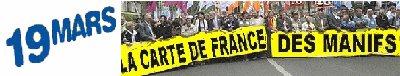 Le 19 mars: 213 manifestations partout en France