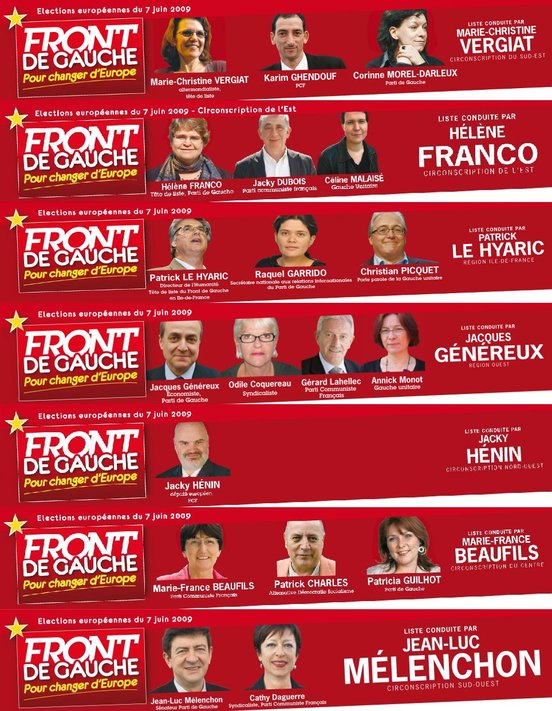 Le 7 juin le vote Front de Gauche et Alliance des Outre-mers