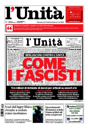 Berlusconi veux fermer l’Unità