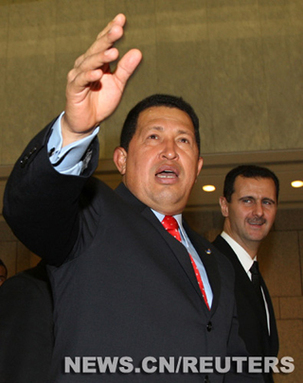 A Damas, Chavez fustige l'Etat d'Israël, "génocidaire" et "assassin"
