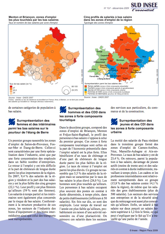 Un quart des salariés de PACA gagne moins de 830 euros par mois