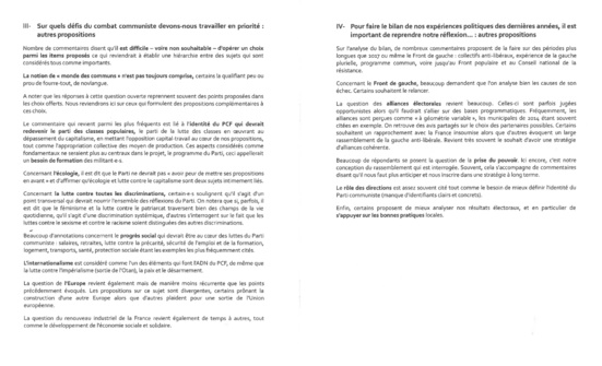 38ème congrès : La synthèse des réponses aux questions ouvertes