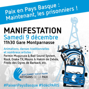 Pays basque : Une marche pour la paix, ce samedi, à Paris, et pour la libération des prisonniers politiques