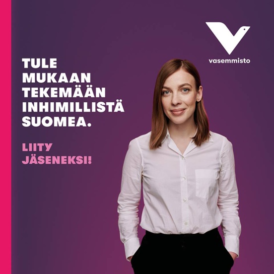 Progression de l'Alliance de la gauche (Vasemmistoliitto) lors des élections législatives en Finlande