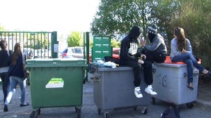 A l'appel des JC d'Istres : Barrage filtrant au lycée Rimbaud à Istres