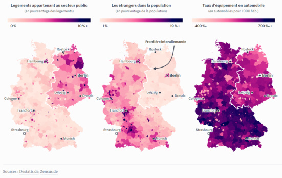 Chute du mur de Berlin : trente ans après, 9 cartes sur le décalage persistant entre l’ex-RDA et le reste de l’Allemagne