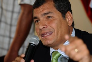 Rafael Correa Delgado, Président Socialiste de l'Equateur, soutien Jean Luc Mélenchon