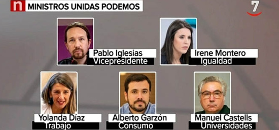 Il y aura deux ministres communistes dans le gouvernement de Pedro Sanchez, une première dans l'histoire du PCE