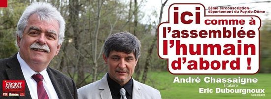 Dimanche élisons que les députés Front de Gauche