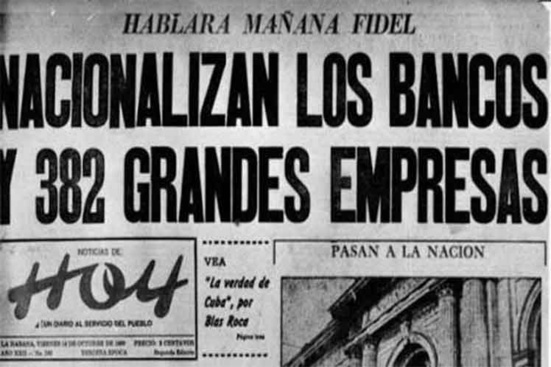 Il y a 60 ans, Cuba nationalisait les banques et les grandes entreprises