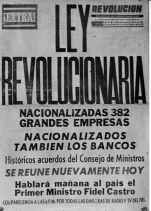 Il y a 60 ans, Cuba nationalisait les banques et les grandes entreprises