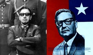 Le dictateur Pinochet et Salvador Allende