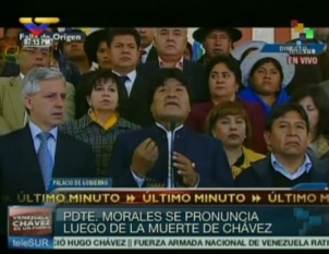 Evo Morales: Chavez est plus vivant que jamais Evo Morales: Chavez est plus vivant que jamais