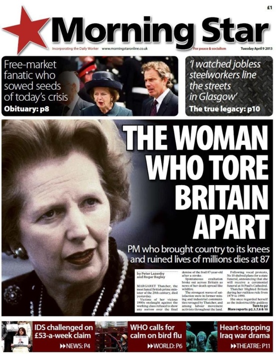 Réaction des communistes anglais sur la mort d'un 