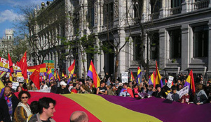 Des dizaines de milliers de personnes appellent à la Troisième République à Madrid