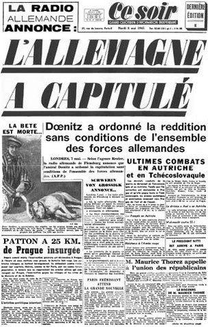 8 et 9 mai 1945, la grande victoire des peuples contre le nazisme