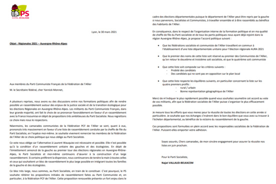 Le coup de poignard de la fédération de l’Allier contre Cécile Cukierman et les communistes