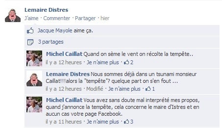 Michel Caillat, ancien maire d'Istres, aussi en soutien de la jeunesse 