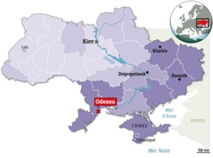 Les communistes ukrainiens (KPU) bloquent le consulat de Pologne à Odessa