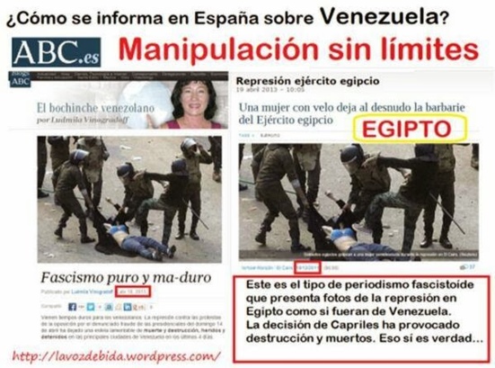 Venezuela : Les manipulations médiatiques au grand jour