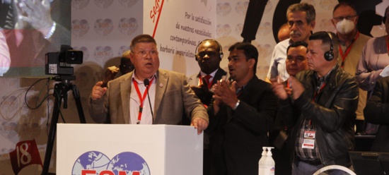 Pambis Kyritsis élu à la tête de la Fédération syndicale mondiale (FSM/WFTU) Pambis Kyritsis élu à la tête de la Fédération syndicale mondiale (FSM/WFTU)