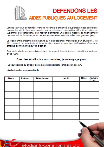 Suppression des APL : les étudiants encore une fois victime de l'austérité !