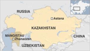 Le Kazakhstan connait des grèves massives dans la région pétrolière de Zhanaozen Le Kazakhstan connait des grèves massives dans la région pétrolière de Zhanaozen